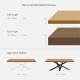 Industrial Style Dining Table, Multi-X Legs Industrial Style Dining Table, Multi-X Legs
